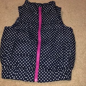 OshKosh B'gosh Jackets & Coats - Navy and pink puffer vest. OshKosh B'gosh Jackets & Coats - Navy and pink puffer vest.